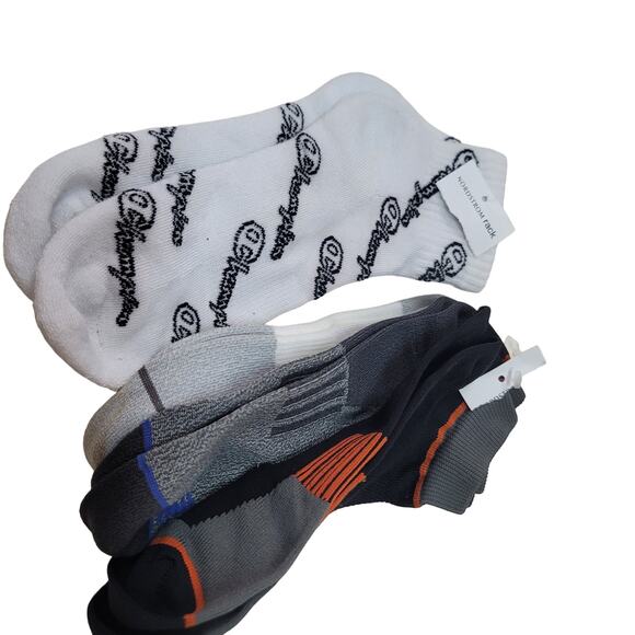 MIXED LOT 4 PAIR ankle athletic CHAMPION ZELLA cotton blend Socks Casual NWT - Picture 1 of 4